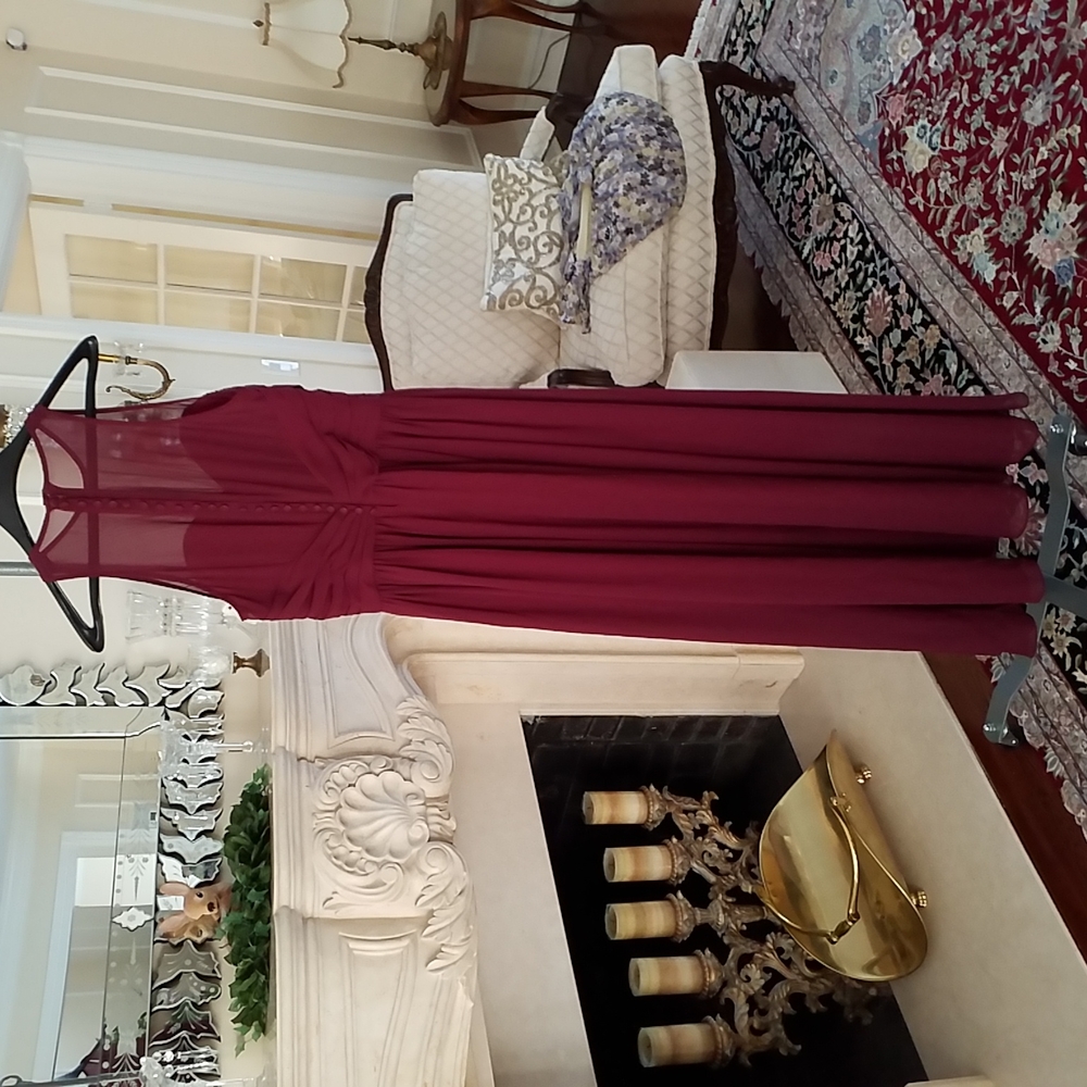 Bill Levkoff Burgundy Wine Gown Dress Ballgown. NWOT